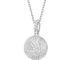 Zawieszka srebrna z cyrkoniami - kulka