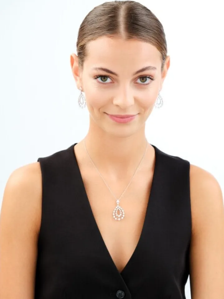 Zawieszka srebrna z cyrkoniami