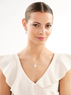 Zawieszka srebrna z cyrkoniami