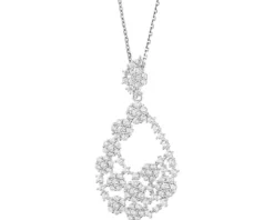 Zawieszka srebrna z cyrkoniami - kwiaty