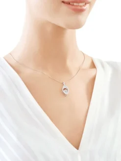 Zawieszka srebrna z cyrkoniami - koło