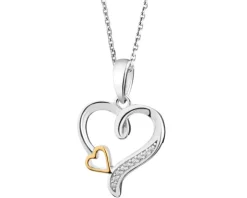 Zawieszka srebrna z cyrkoniami - serca