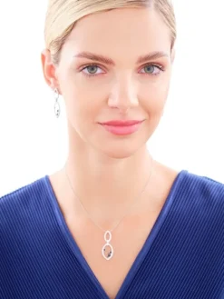 Zawieszka srebrna z cyrkonią i emalią