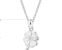 Zawieszka srebrna z cyrkonią - koniczyna