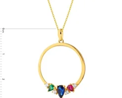 Zawieszka srebrna z cyrkoniami - koło