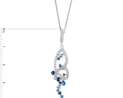 Zawieszka srebrna z cyrkoniami - motyl