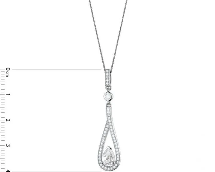 Zawieszka srebrna z cyrkoniami