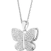 Zawieszka srebrna z cyrkoniami - motyl