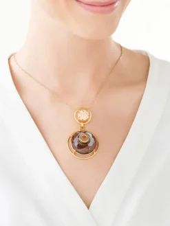 Zawieszka srebrna z cyrkonią i szkłem