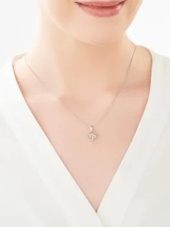 Zawieszka srebrna z cyrkoniami - Koziorożec