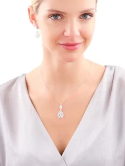 Zawieszka srebrna z cyrkoniami