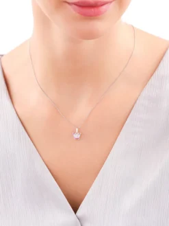 Zawieszka srebrna z cyrkoniami - motyl