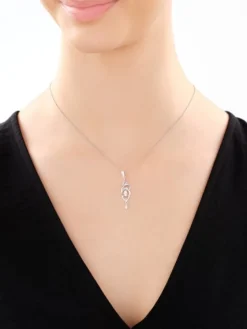 Zawieszka srebrna z cyrkoniami