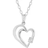 Zawieszka srebrna z cyrkonią - serce
