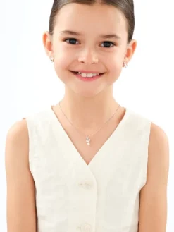 Zawieszka srebrna z perłą - kot