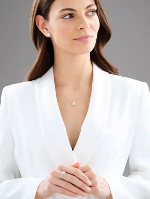 Zawieszka z białego złota z brylantami - SI2/H - 0,64 ct - próba 750