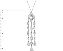 Zawieszka z białego złota z diamentami - 3,85 ct - próba 750