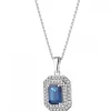 Zawieszka z białego złota z diamentem - serce - 0,003 ct - próba 585