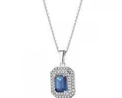 Zawieszka z białego złota z diamentem - serce - 0,003 ct - próba 585