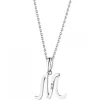 Zawieszka z białego złota z diamentem - litera M - 0,004 ct - próba 585