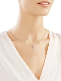 Zawieszka z białego złota z brylantem - 0,02 ct - próba 585