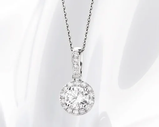 Zawieszka z białego złota z brylantami - 0,43 ct - próba 585