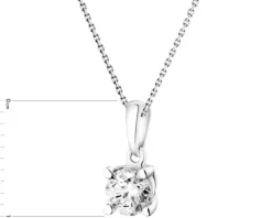 Zawieszka z białego złota z brylantem laboratoryjnym - 0,25 ct - próba 585