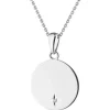 Zawieszka z białego złota z diamentem – koło - 0,005 ct - próba 585
