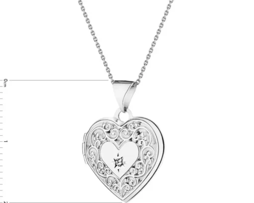 Zawieszka z białego złota z brylantami - rozeta - 0,70 ct - próba 585