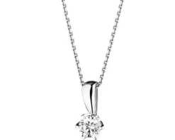 Zawieszka z białego złota z brylantami - 0,25 ct - próba 750