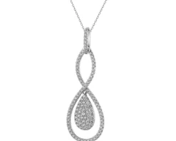 Zawieszka z białego złota z brylantami - 0,82 ct - próba 585