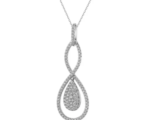 Zawieszka z białego złota z brylantami - 0,82 ct - próba 585
