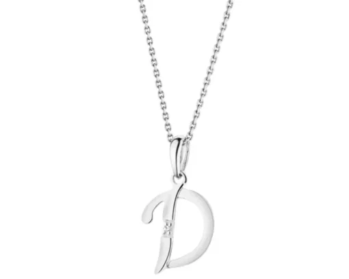 Zawieszka z białego złota z diamentem - serce - 0,002 ct - próba 585