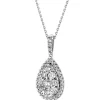 Zawieszka z białego złota z brylantami - 0,57 ct - próba 585