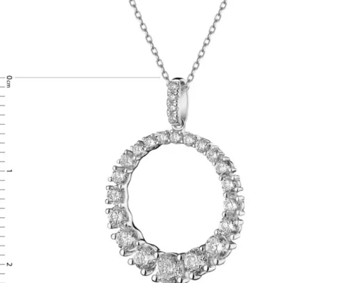 Zawieszka z białego złota z brylantami - 0,85 ct - próba 585