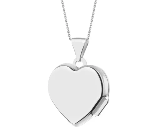 Zawieszka z białego złota z diamentami - puzderko - serce - 0,01 ct - próba 375