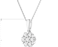 Zawieszka z białego złota z brylantami laboratoryjnymi - 0,35 ct - próba 585