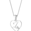 Zawieszka z białego złota z diamentem - litera Z, serce - 0,005 ct - próba 585