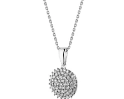Zawieszka z białego złota z brylantami - 0,32 ct - próba 585