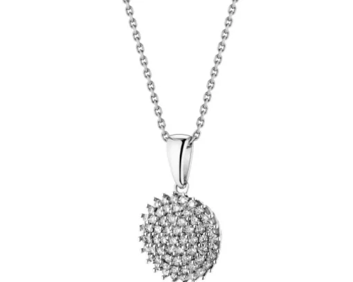 Zawieszka z białego złota z brylantami - 0,32 ct - próba 585