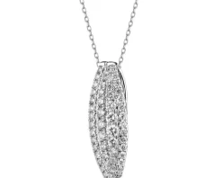 Zawieszka z białego złota z brylantami - 0,50 ct - próba 750