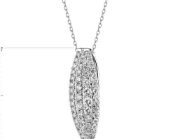 Zawieszka z białego złota z brylantami - 0,50 ct - próba 750