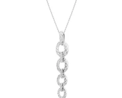 Zawieszka z białego złota z brylantami - 0,75 ct - próba 585