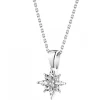Zawieszka z białego złota z diamentem - gwiazda - 0,005 ct - próba 375