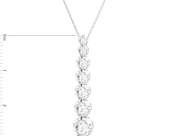 Zawieszka z białego złota z brylantami laboratoryjnymi - 1,00 ct - próba 750