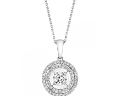 Zawieszka z białego złota z diamentami - 0,25 ct - próba 750