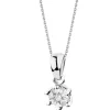 Zawieszka z białego złota z brylantami - 0,06 ct - próba 750