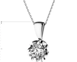 Zawieszka z białego złota z brylantem - SI1/H - 1,00 ct - próba 750