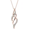 Zawieszka z różowego złota z diamentami - 0,07 ct - próba 585