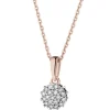 Zawieszka z różowego złota z diamentami - 0,05 ct - próba 585